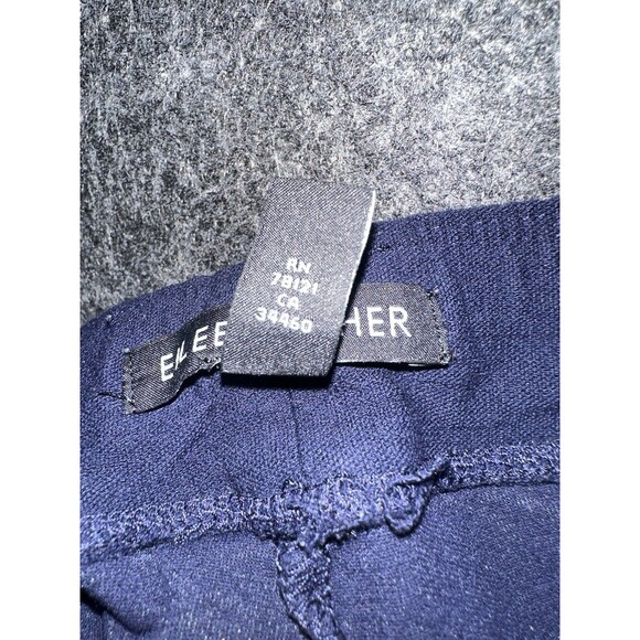 EILEEN FISHER Women's Size S/P Navy Blue Stretch Pull-On Straight Leg Pants - Picture 10 of 10